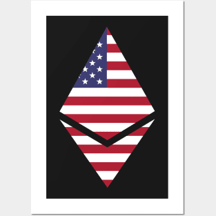 Ethereum USA logo Posters and Art